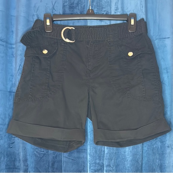 Lauren Ralph Lauren Pants - Lauren Ralph Lauren Women’s Black Cargo Shorts with Fabric Belt Sz 2P